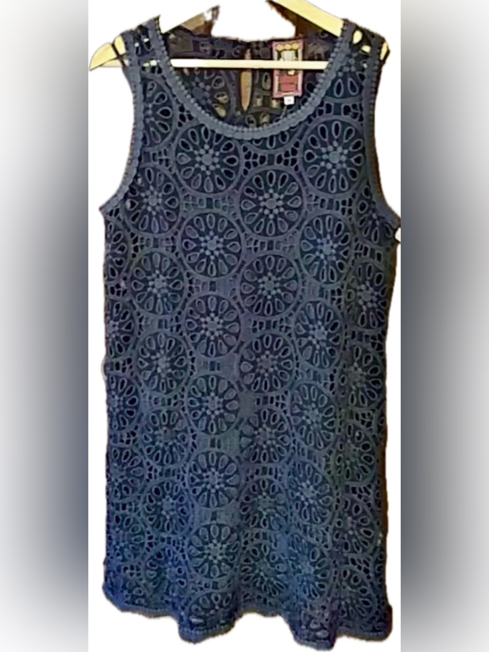 Johnny Was Indigo Crocheted Lace Dress